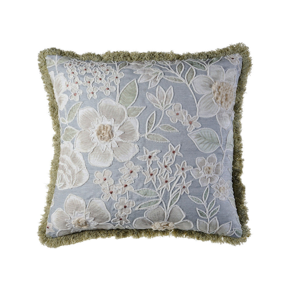 Cushion Cover 50x50 Flowers Grey image